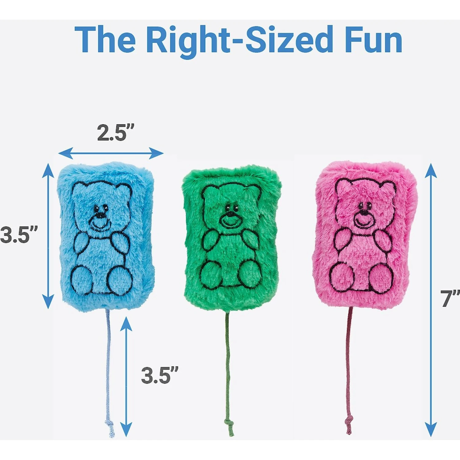 Frisco Zoomies & Chill Gummy Bear Plush Cat Toy With Catnip 2 Frisco Zoomies & Chill Gummy Bear Plush Cat Toy With Catnip - Image 2