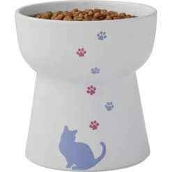 Frisco Cat Print Non-Skid Elevated Ceramic Cat Bowl, Tall 11 Frisco Cat Print Non-Skid Elevated Ceramic Cat Bowl, Tall -Frisco 256099 PT5. AC SS1800 V1616522652