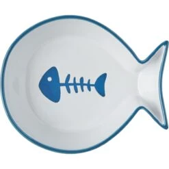 Frisco Fish Shaped Non-skid Ceramic Cat Bowl 10 Frisco Fish Shaped Non-skid Ceramic Cat Bowl -Frisco 256111 PT4. AC SS1800 V1616522607