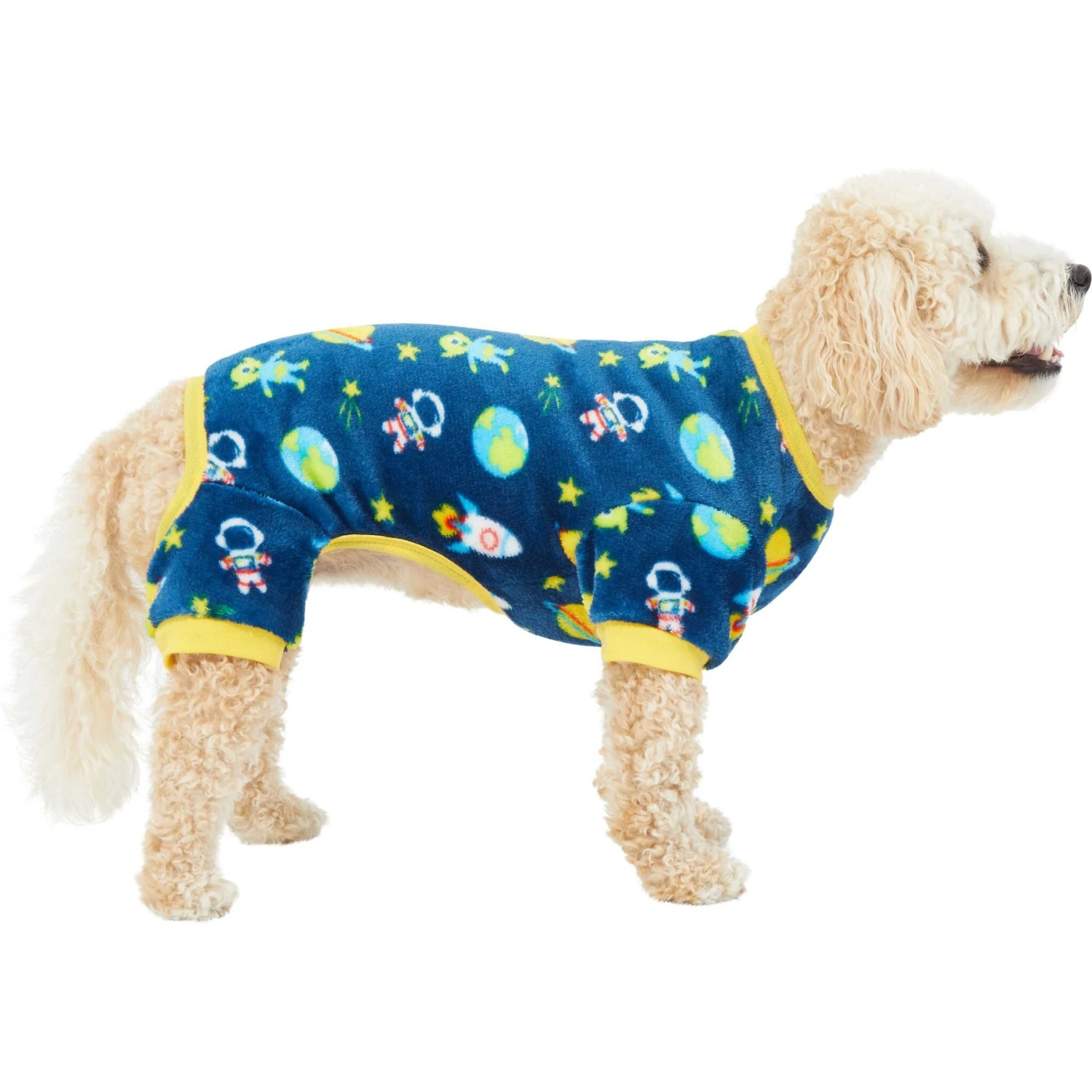 Frisco Dog & Cat Cozy Plush Fleece PJs, Outer Space 3 Frisco Dog & Cat Cozy Plush Fleece PJs, Outer Space - Image 3