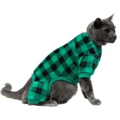 Frisco Dog & Cat Cozy Plush Fleece PJs, Green Plaid 10 Frisco Dog & Cat Cozy Plush Fleece PJs, Green Plaid -Frisco 268517 PT3. AC SS1800 V1637718134