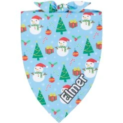 Frisco Snowman & Presents Personalized Dog & Cat Bandana
