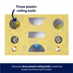 Frisco Cheese Interactive Maze Cardboard Cat Toy Box With Catnip -Frisco 506106 PT2. AC SS1800 V1671551751