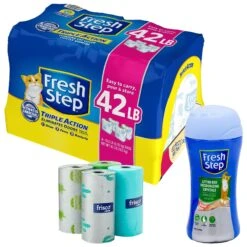 Fresh Step Triple Action Scented Clumping Clay Cat Litter + 2 Items
