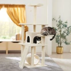 Frisco 62-in Faux Fur Cat Tree & Condo